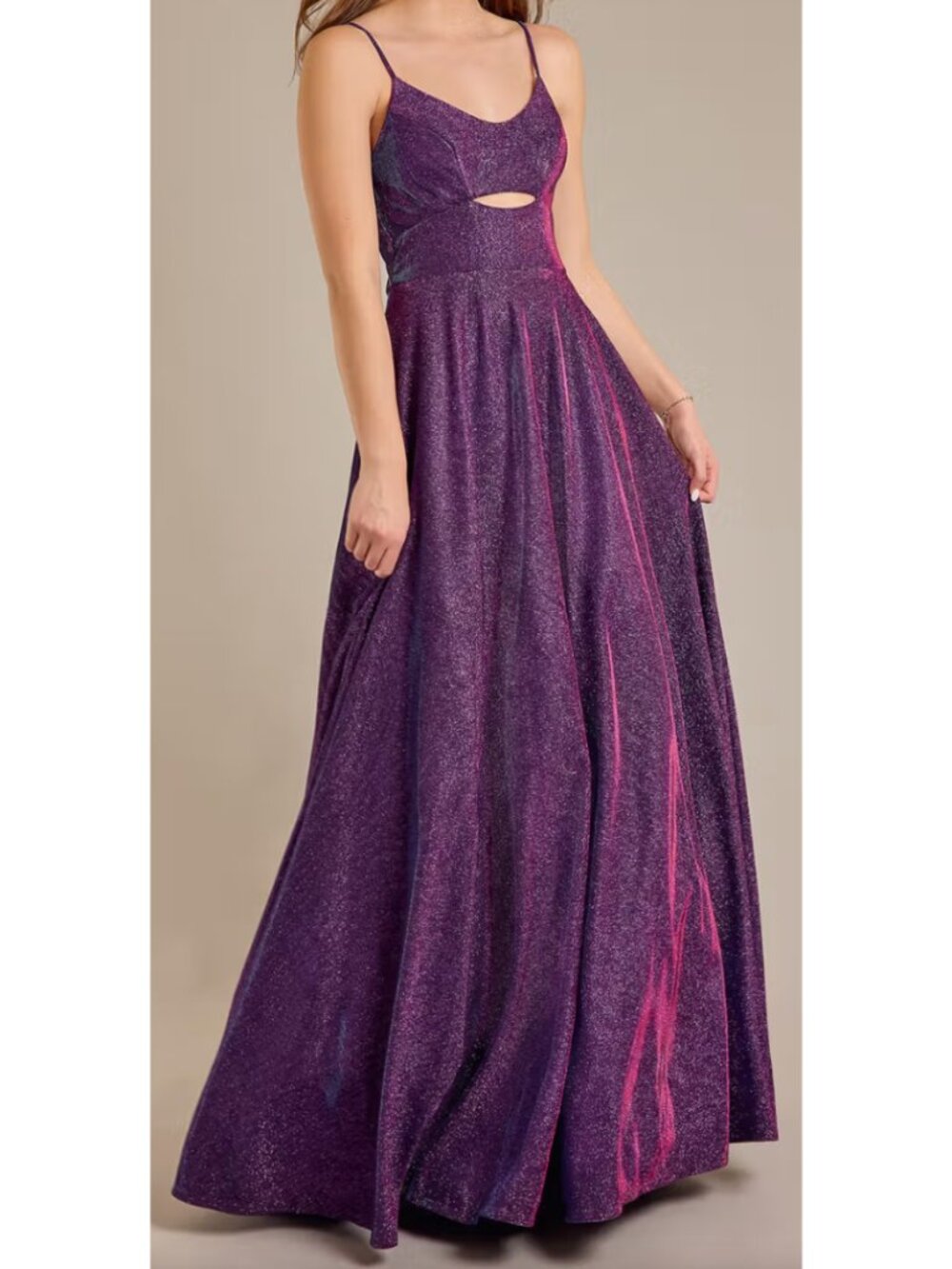 City Triangles Purple Iridescent Prom Ball Gown Size 3 NWT
